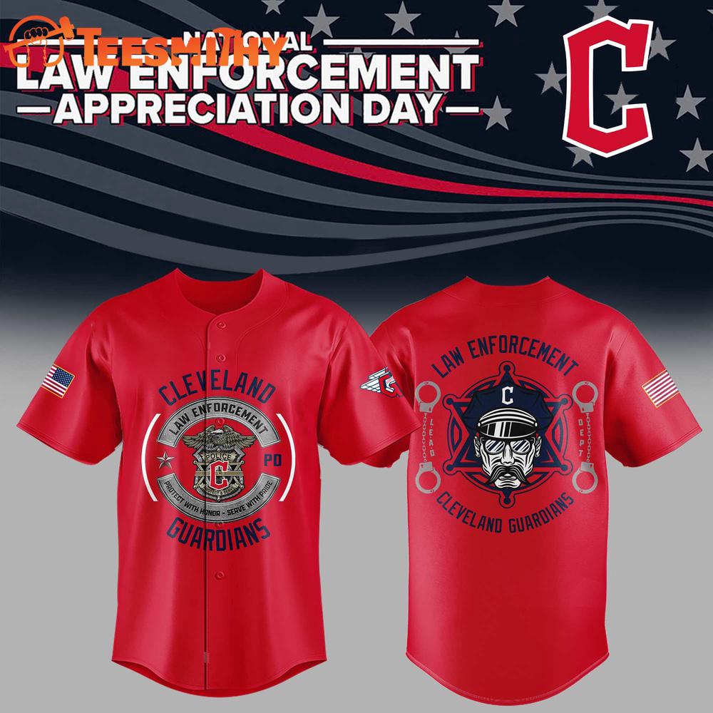 Cleveland Guardians Law Enforcement Appreciation Day 2025 Baseball Jersey Cleveland Guardians Law Enforcement Appreciation Day 2025 Baseball Jersey