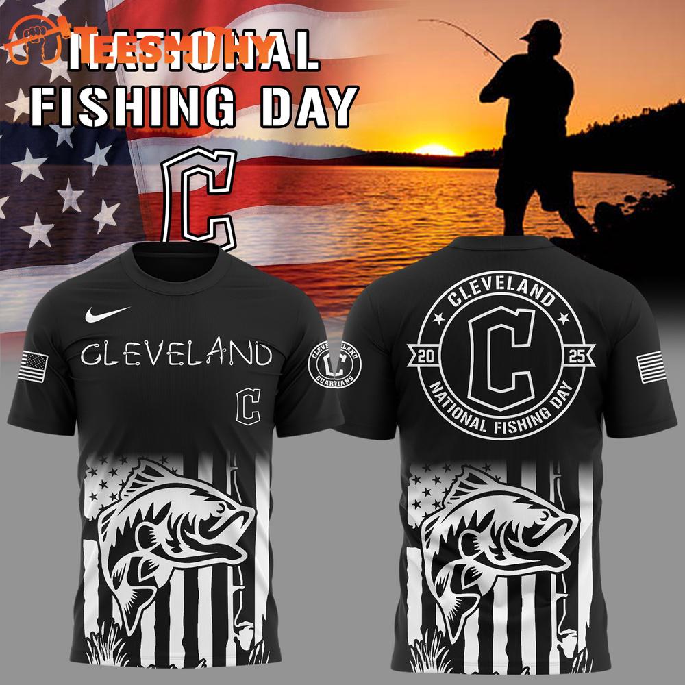Cleveland Guardians National Fishing Day 2025 T Shirt