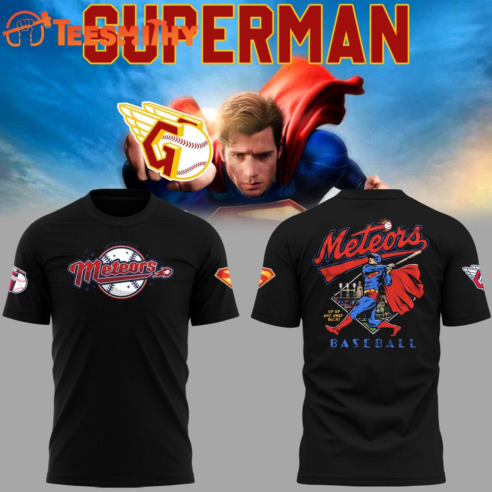 Cleveland Guardians Superman 2025 Black T Shirt