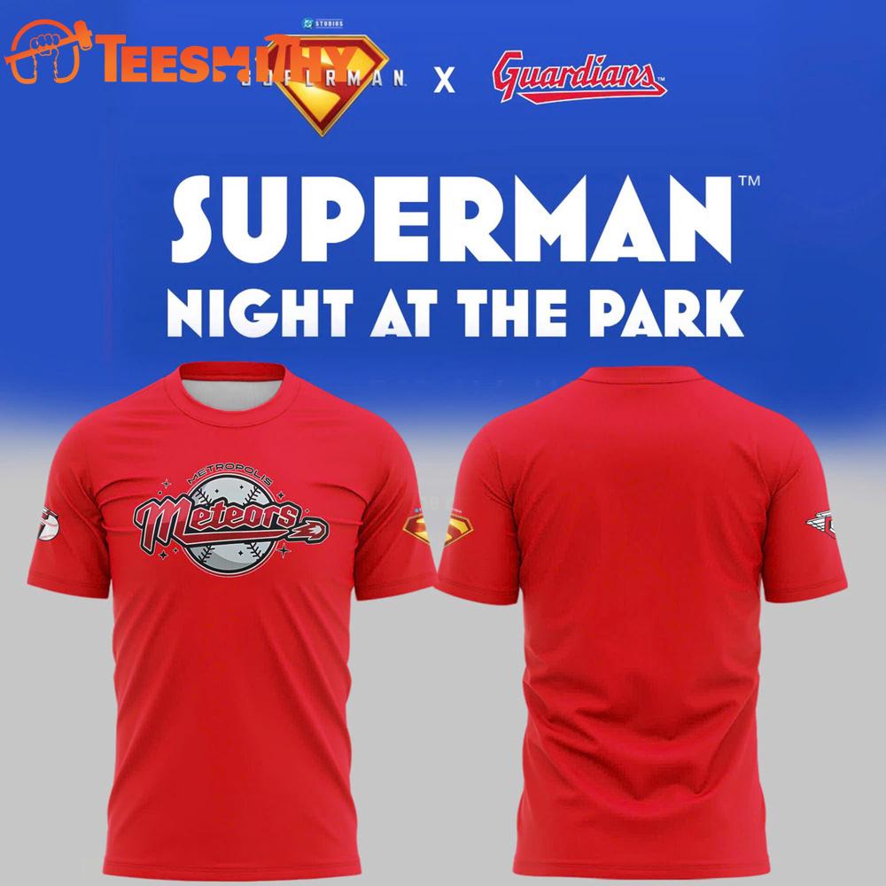 Cleveland Guardians Superman 2025 Red T Shirt