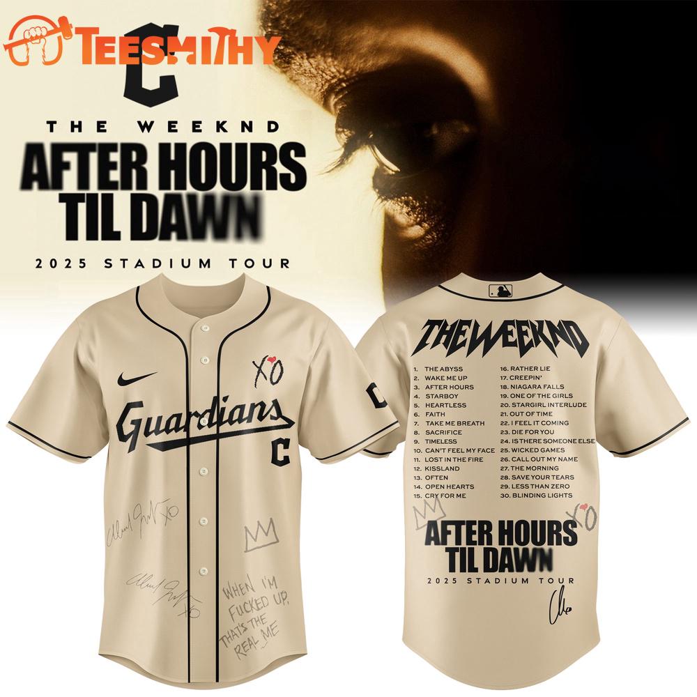 Cleveland Guardians The Weeknd After Hours Til Dawn Baseball Jersey