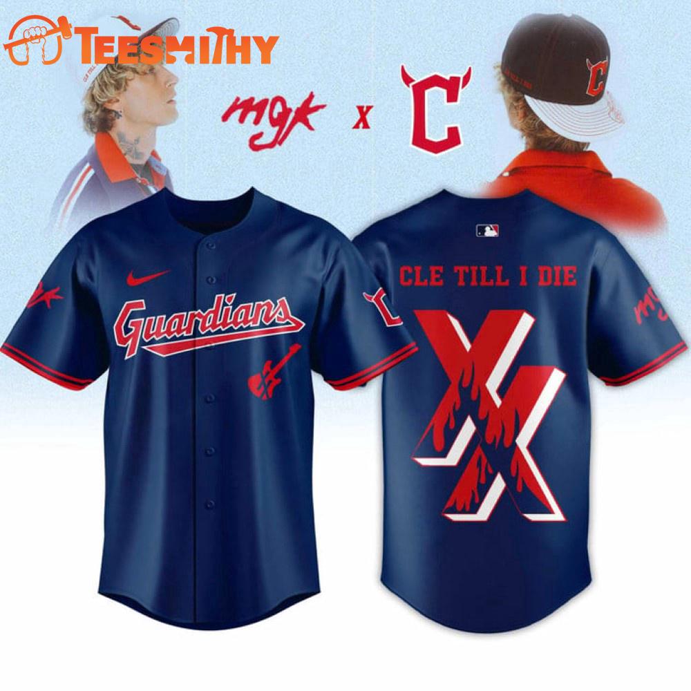 Cleveland Guardians x Machine Gun Kelly Cle Till Die 2025 Baseball Jersey Cleveland Guardians x Machine Gun Kelly Cle Till Die 2025 Baseball Jersey