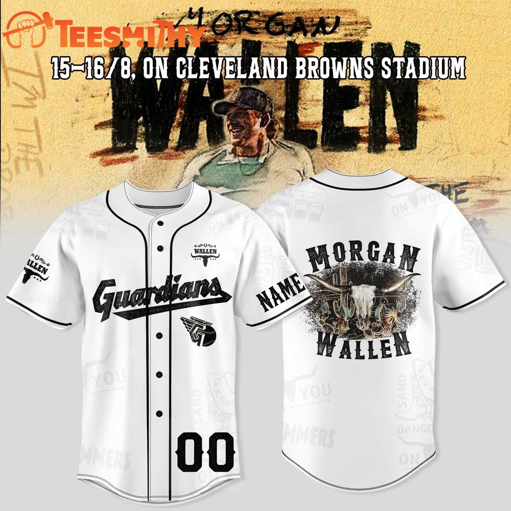 Cleveland Guardians x Morgan Wallen Limited Edition Baseball Jersey
