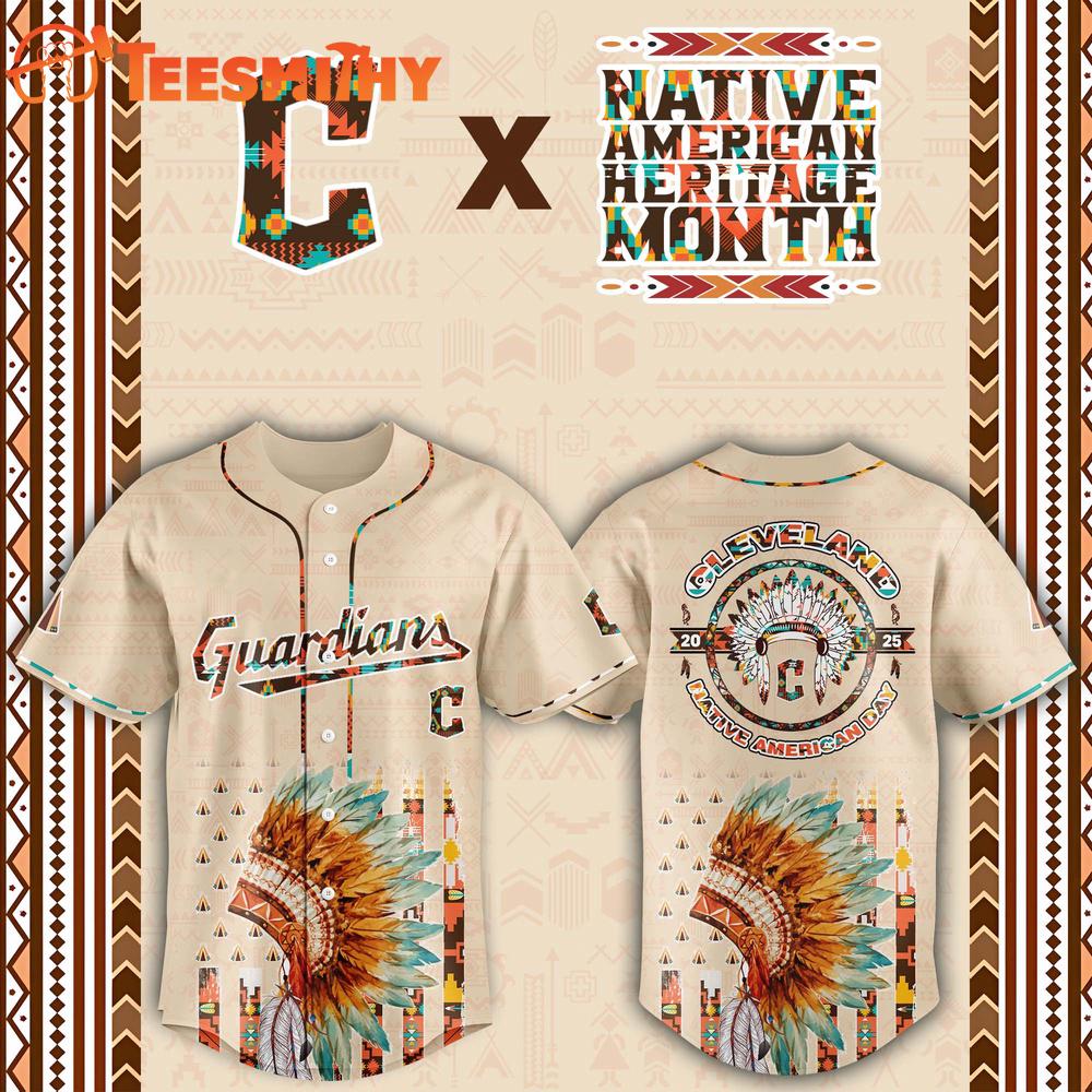 Cleveland Guardians x Native American Custom Baseball Jersey