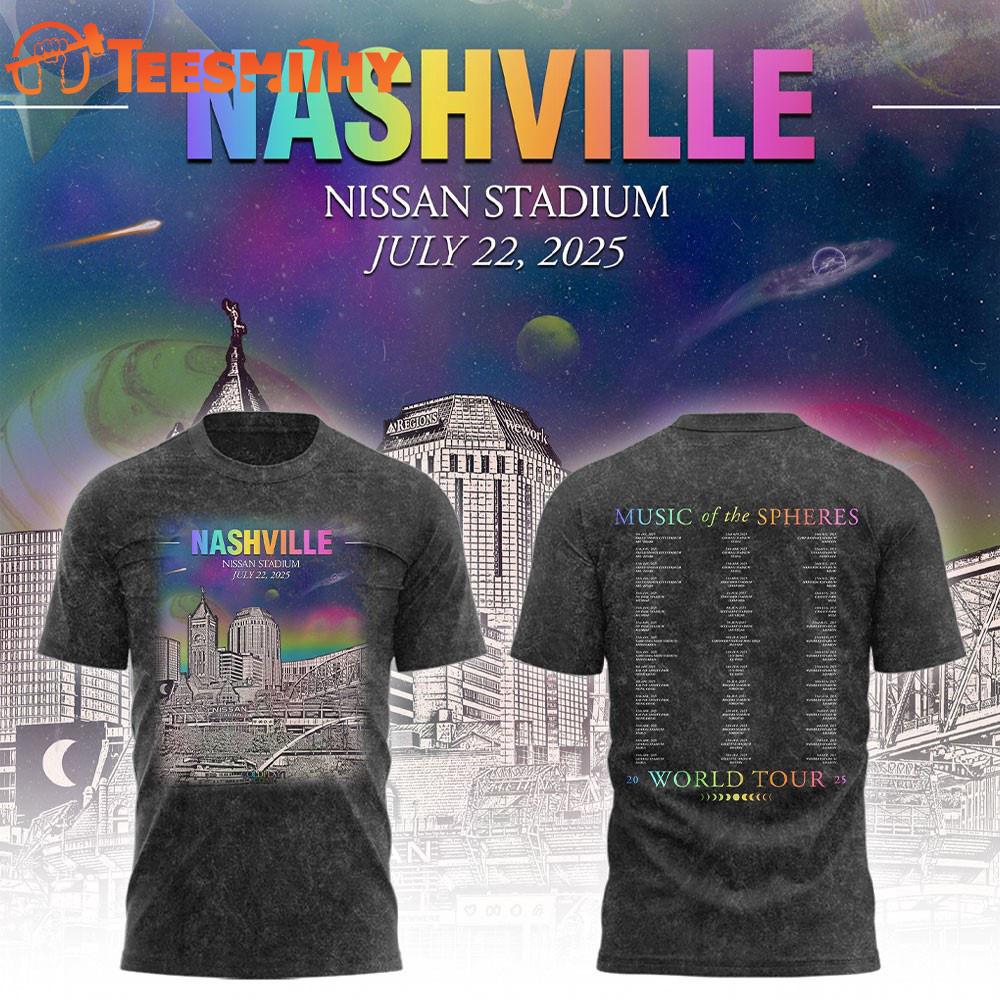 Coldplay Music of the Speres World Tour 2025 at Nashville 3D Shirt