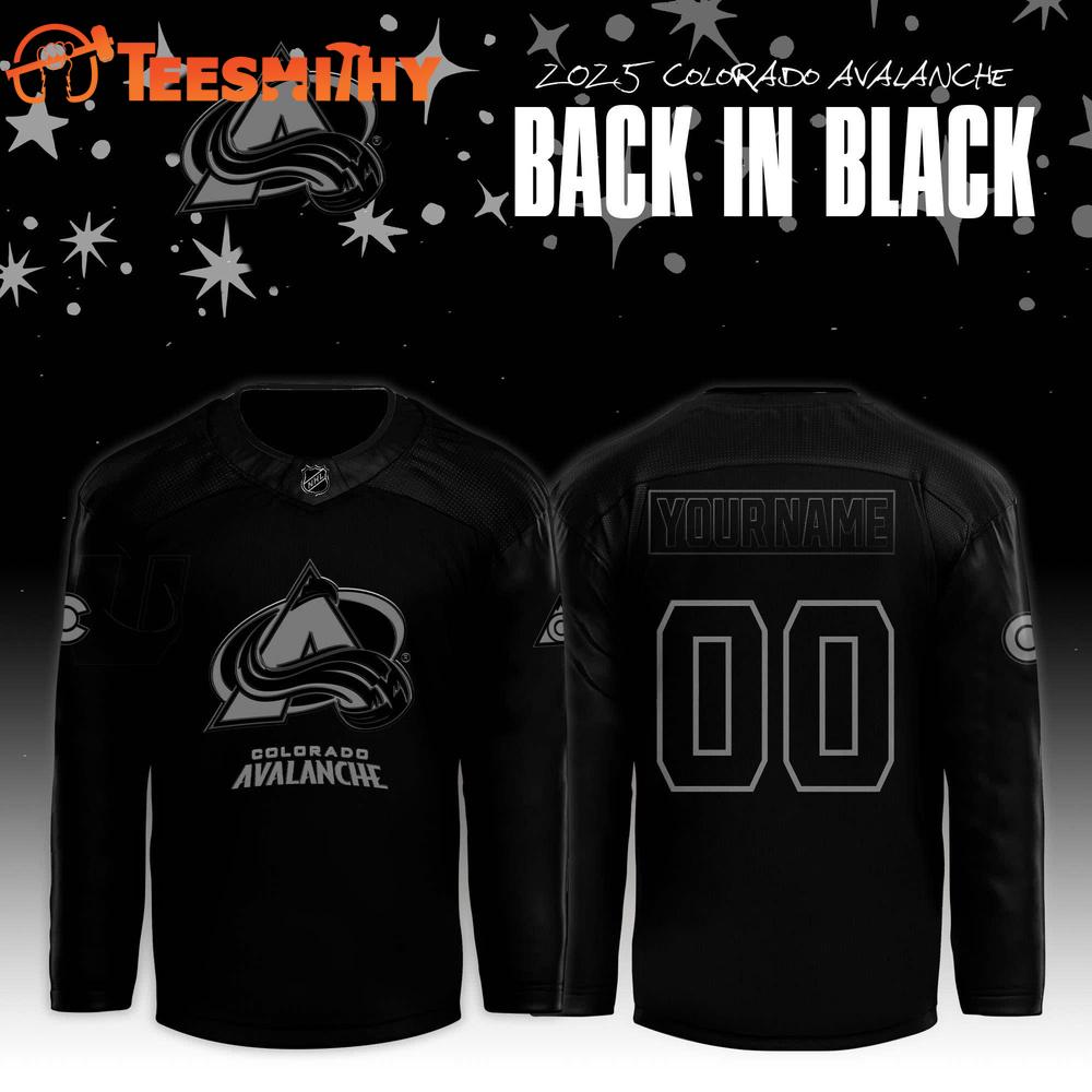 Colorado Avalanche Back In Black Limited Edition Hockey Jersey