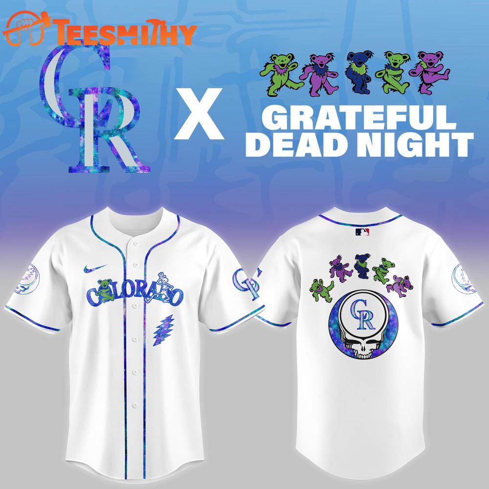 Colorado Rockies 2025 Grateful Dead Night Game Baseball Jersey