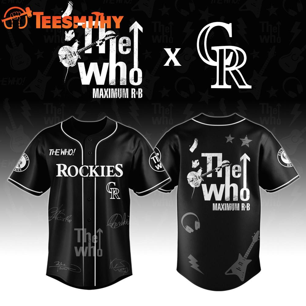 Colorado Rockies The Who The Song Is Over North American Farewell Tour Baseball Jersey