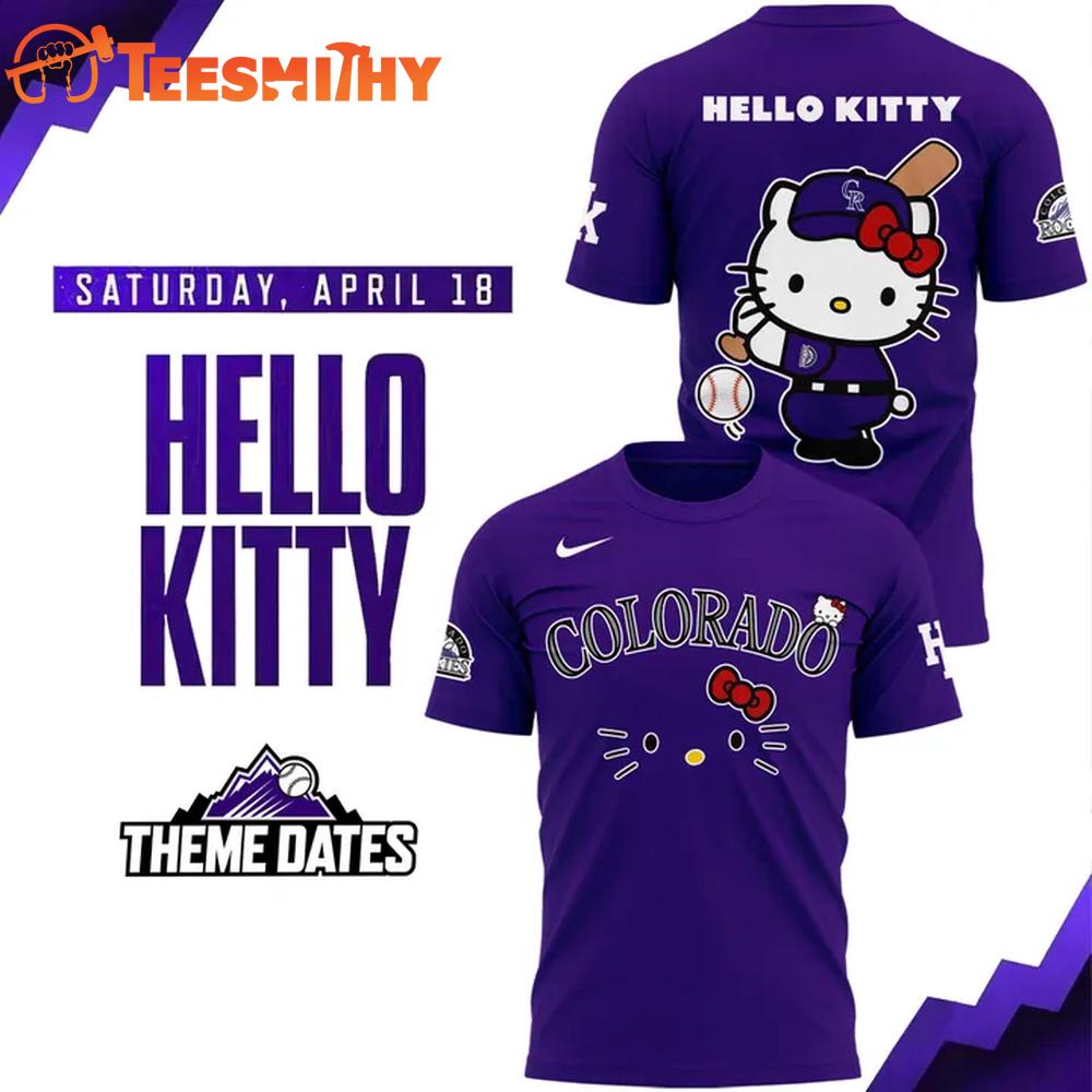 Colorado Rockies x Hello Kitty 2026 T Shirt