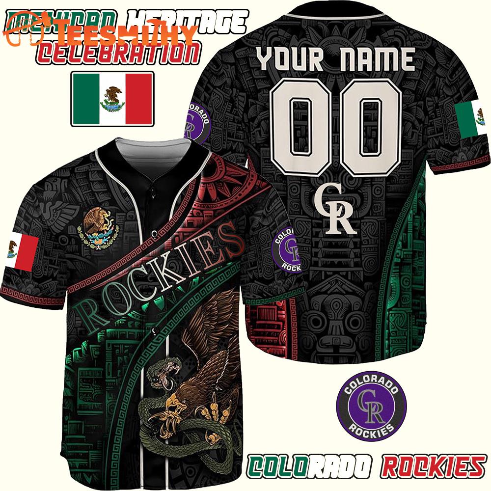 Colorado Rockies x Mexican Heritage Celebration Custom Baseball Jersey