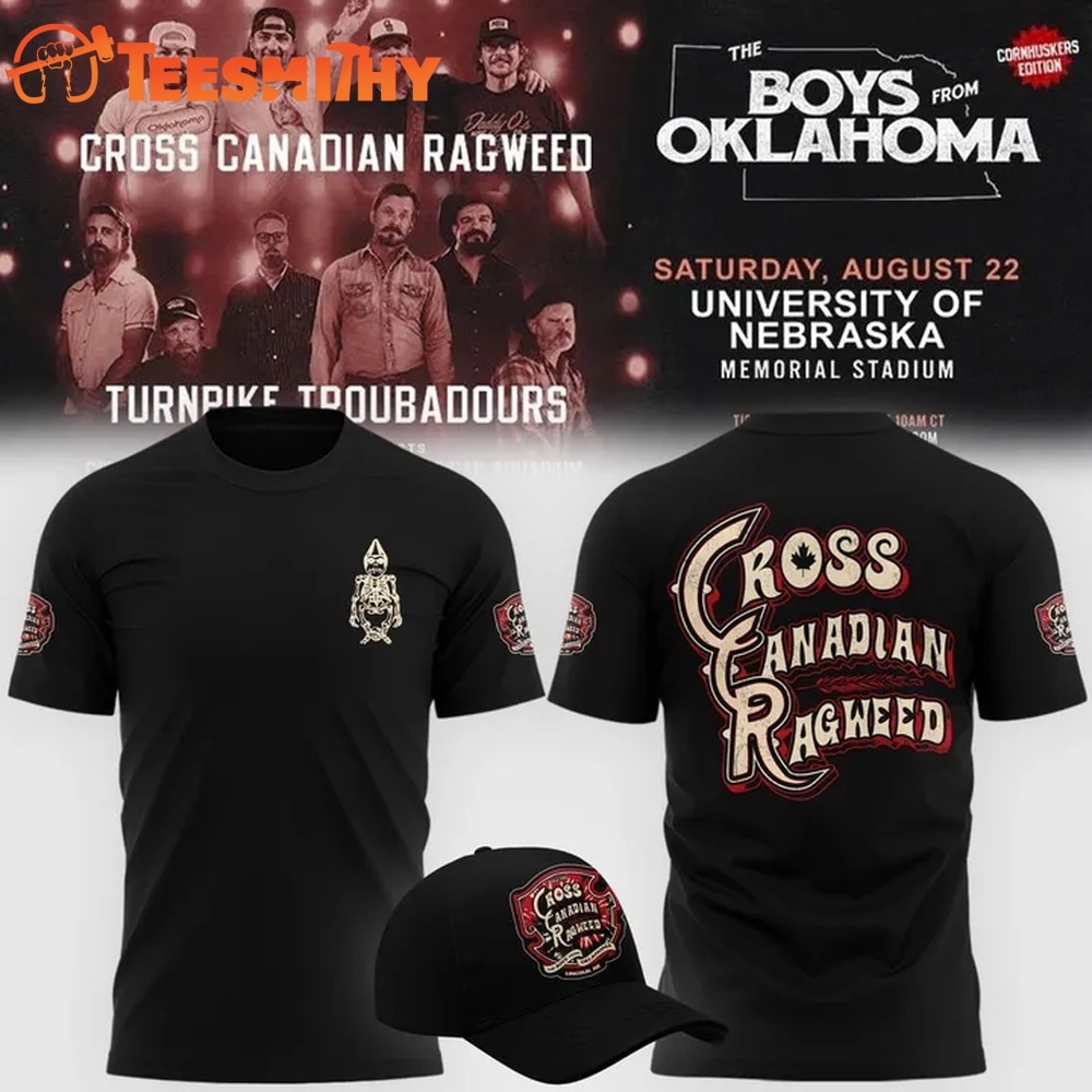 Cross Canadian Ragweed x Nebraska 2026 Blac T Shirt