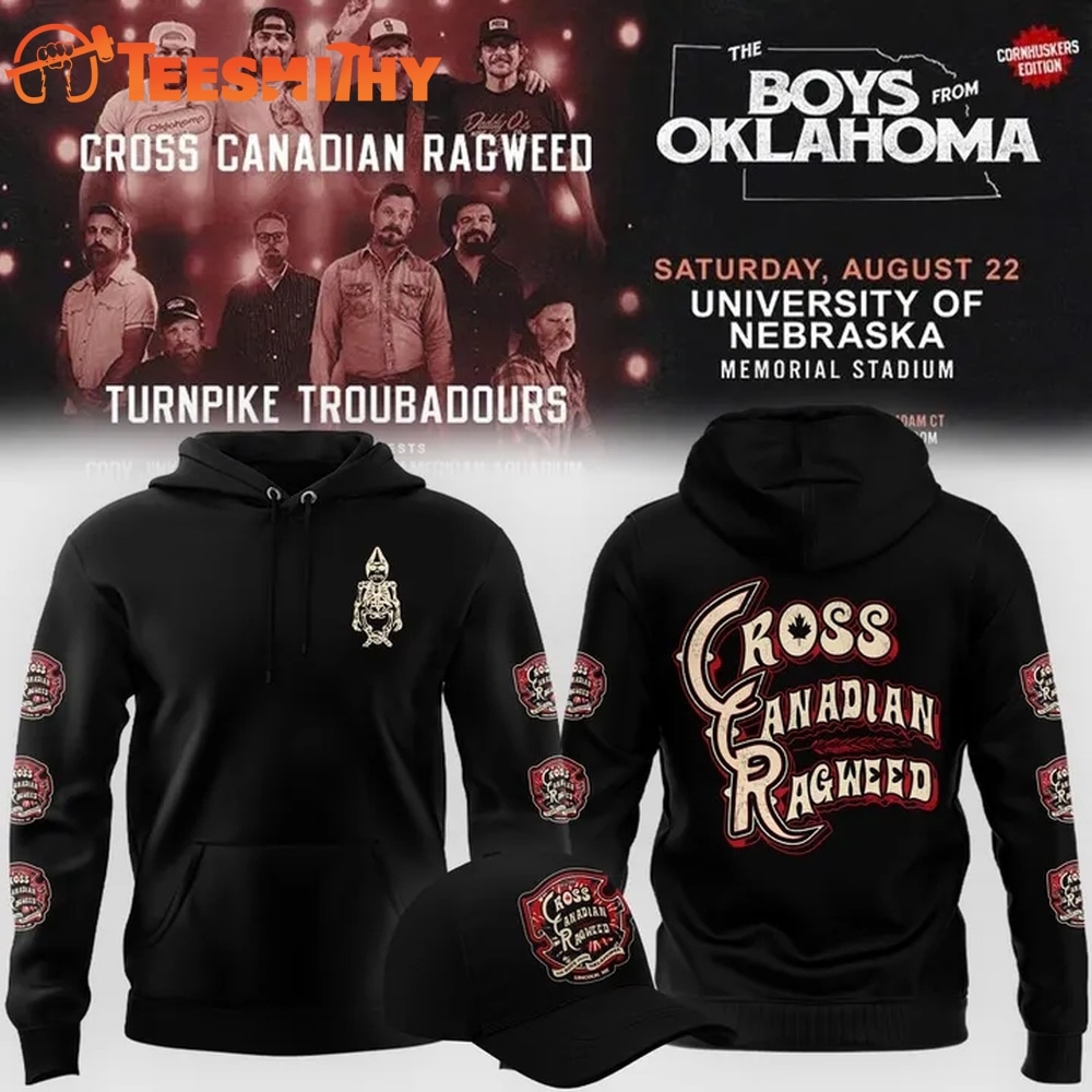 Cross Canadian Ragweed x Nebraska 2026 Black Hoodie