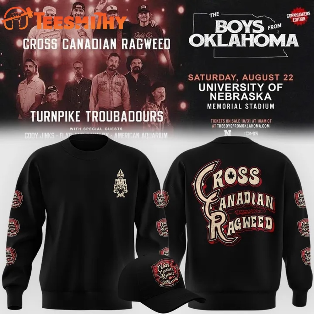 Cross Canadian Ragweed x Nebraska 2026 Black Sweatshirt