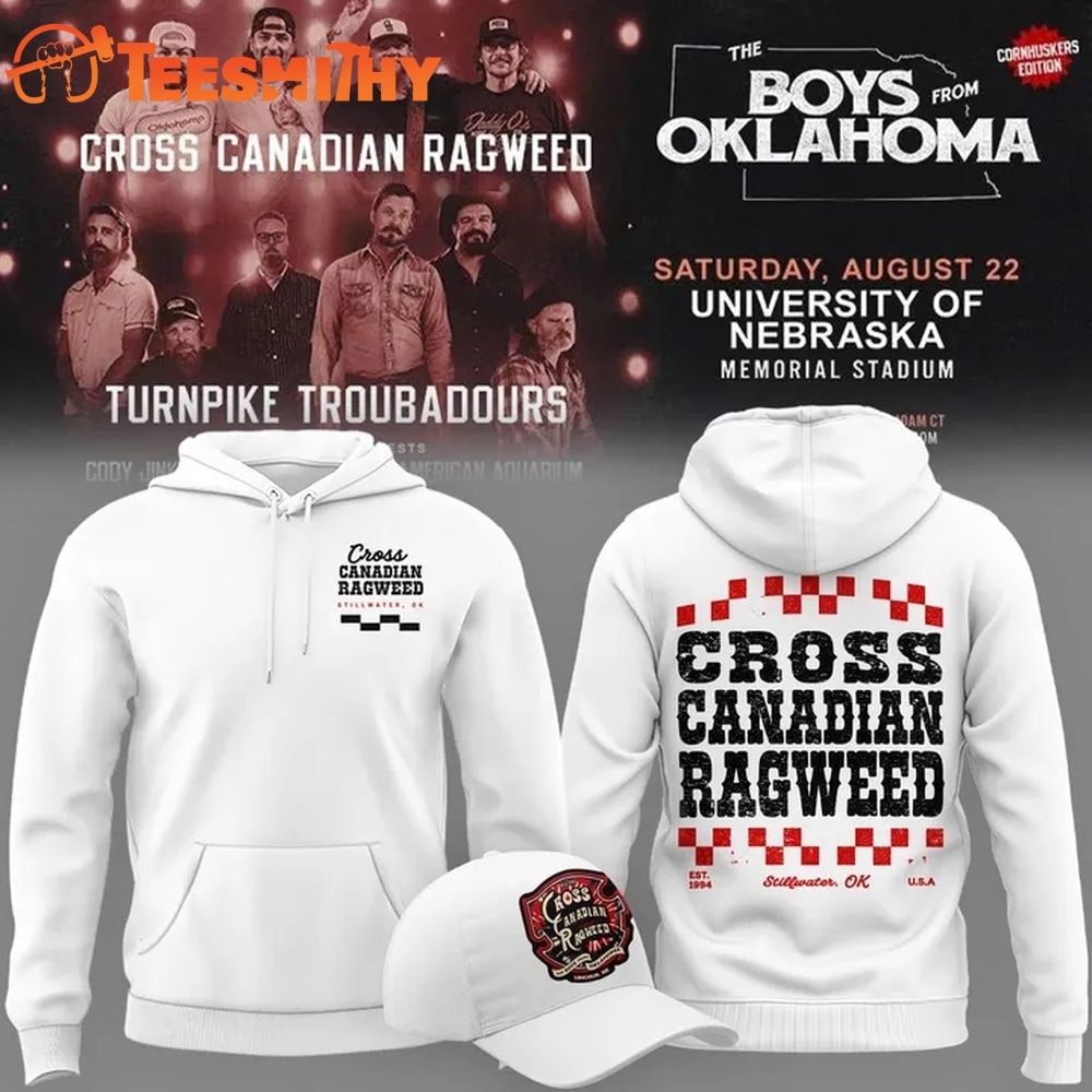 Cross Canadian Ragweed x Nebraska 2026 White Hoodie