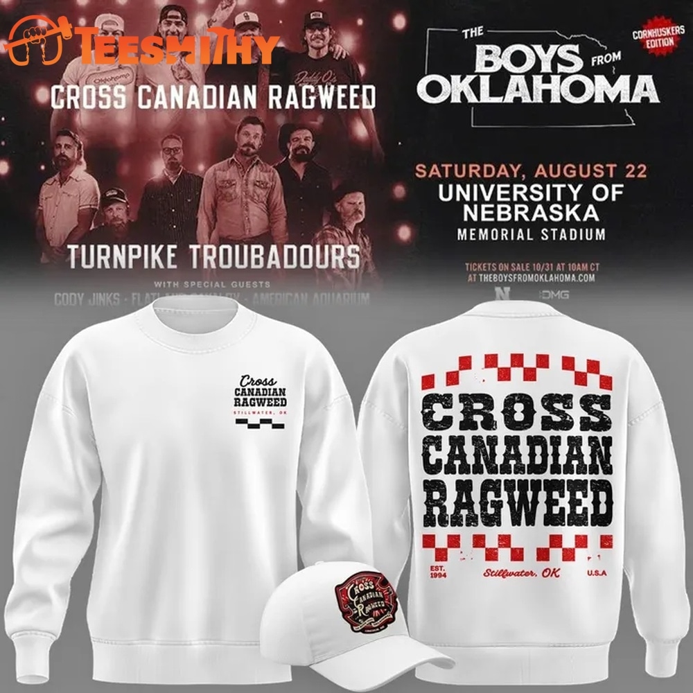 Cross Canadian Ragweed x Nebraska 2026 White Sweatshirt