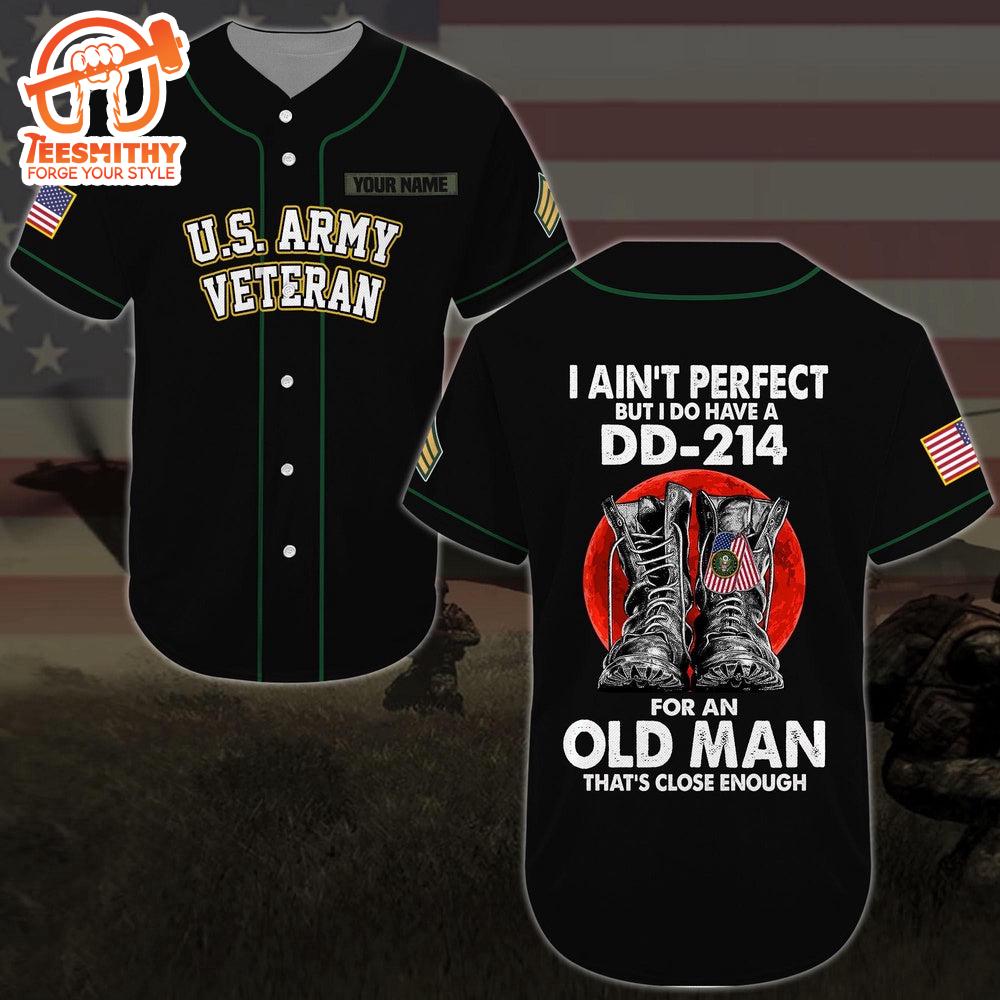 Custom Baseball Shirt United States Army Veteran Baseball11 All Over Printed