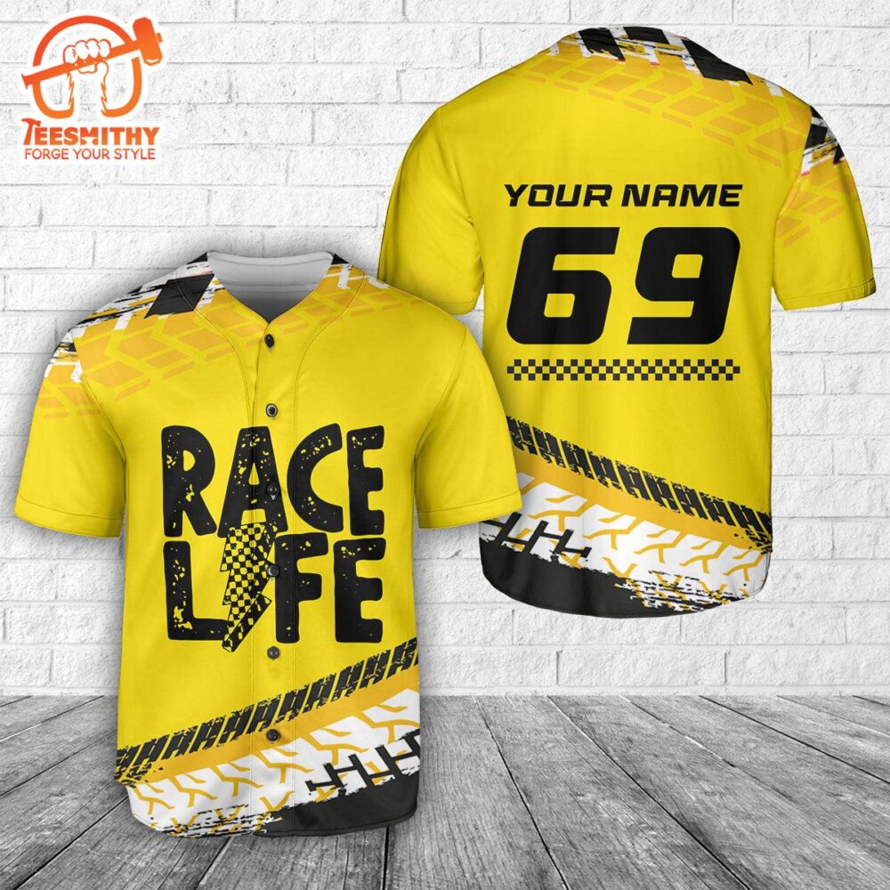 Custom Name & Number Racing Baseball Jersey