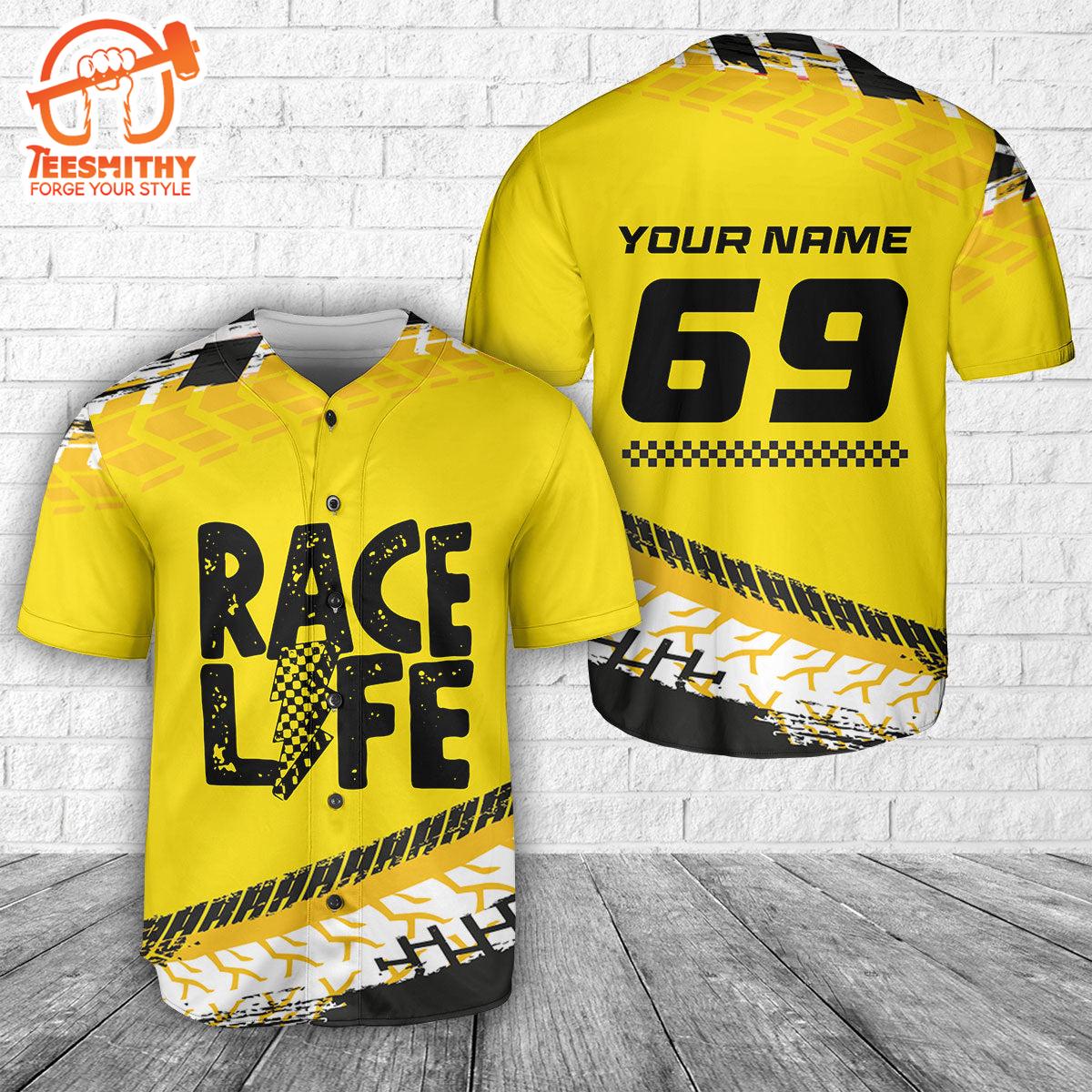 Custom Name & Number Racing Baseball Jersey Custom Name & Number Racing Baseball Jersey