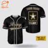 Custom Name US Army Rank American Flag Pride Baseball Jersey