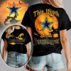 Dallas Cowboys 2025 NFL Halloween Witch Unisex 3D Shirt