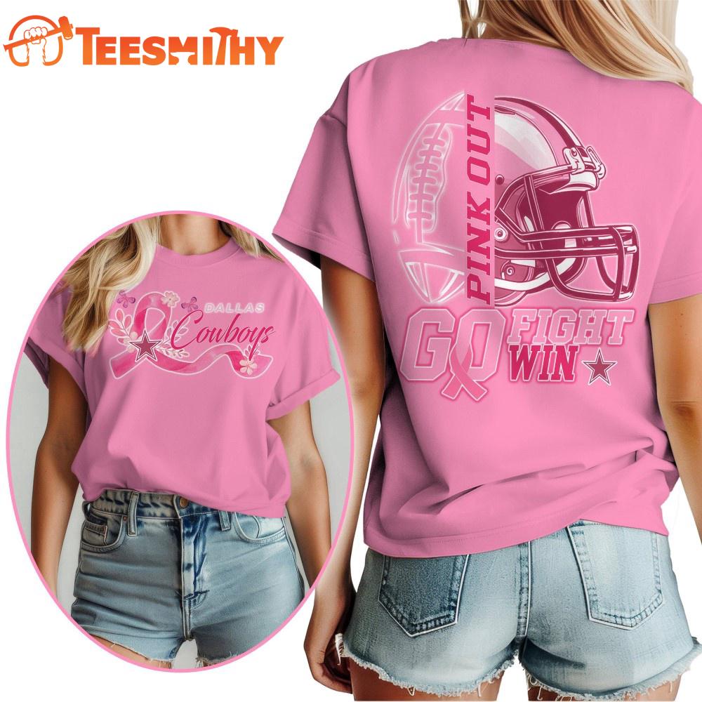 Dallas Cowboys 2025 NFL Tackle Breast Cancer Unisex 3D Shirt Dallas Cowboys 2025 NFL Tackle Breast Cancer Unisex 3D Shirt
