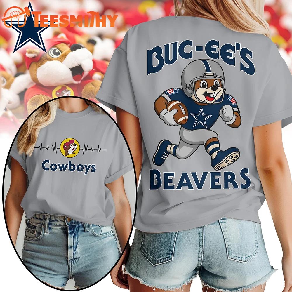 Dallas Cowboys 2026 NFL Buc-ee’s Beavers All Over Print T Shirt
