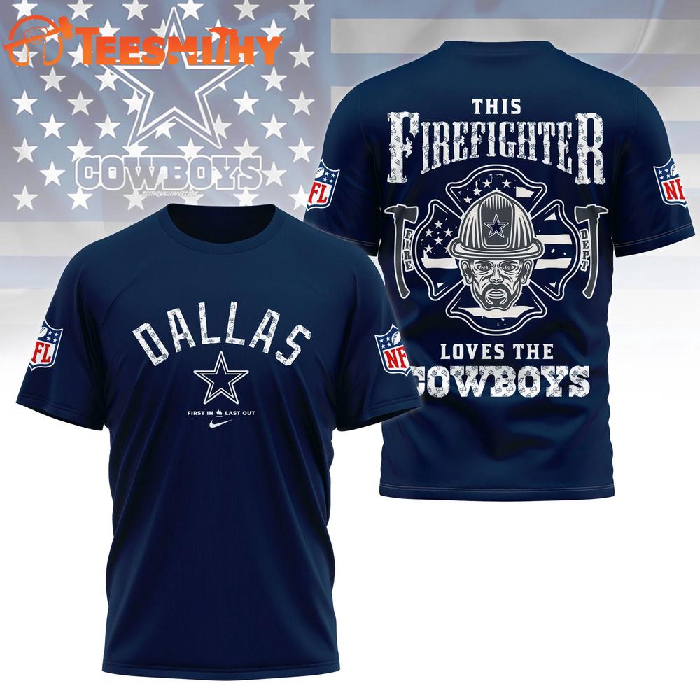 Dallas Cowboys 2026 NFL Firefighter Tribute 3D Shirt