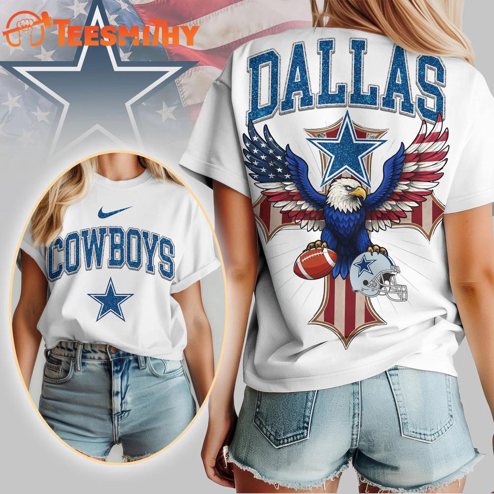 Dallas Cowboys 2026 NFL Freedom Eagle All Over Print Shirt