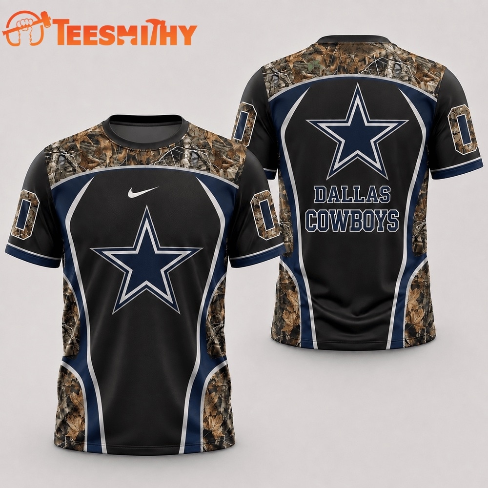Dallas Cowboys 2026 NFL Hunting Camo 3D Shirt