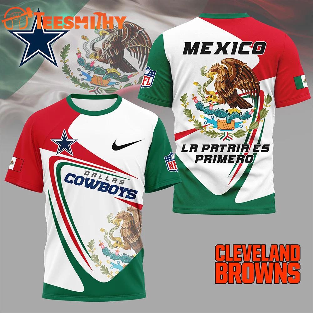 Dallas Cowboys 2026 NFL Mexico La Patria Es Primero Special New 3D Shirt