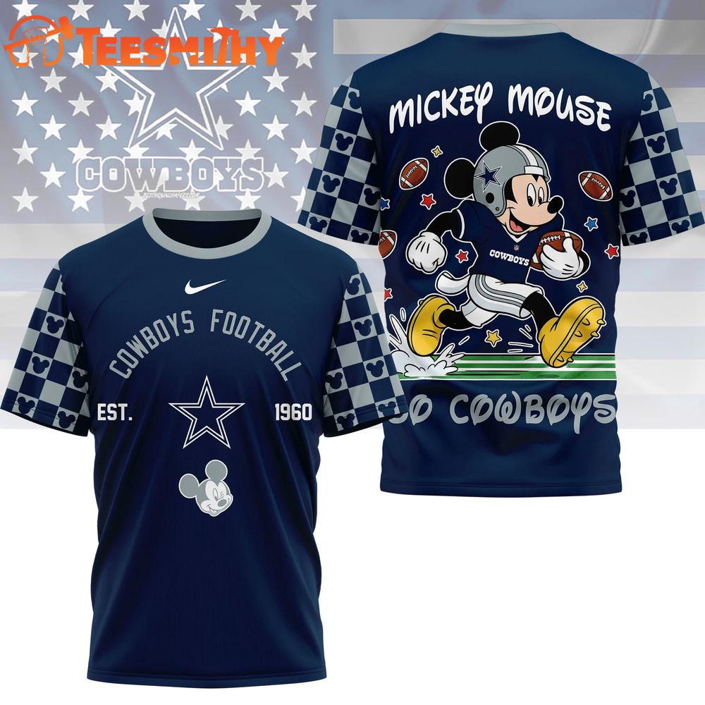 Dallas Cowboys 2026 NFL Mickey Football Special New 3D T Shirt