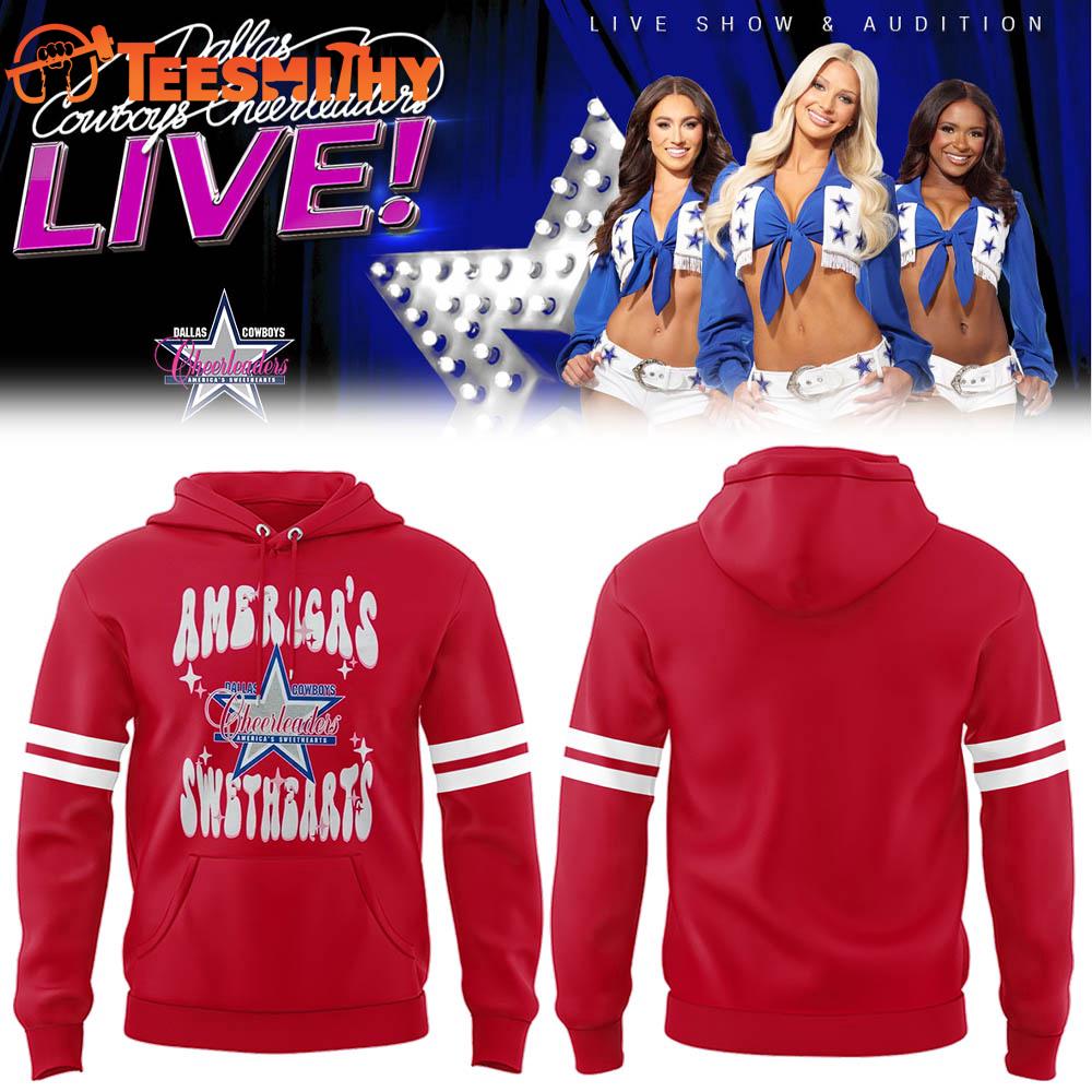 Dallas Cowboys Cheerleaders America's Sweethearts 2026 Red Hoodie