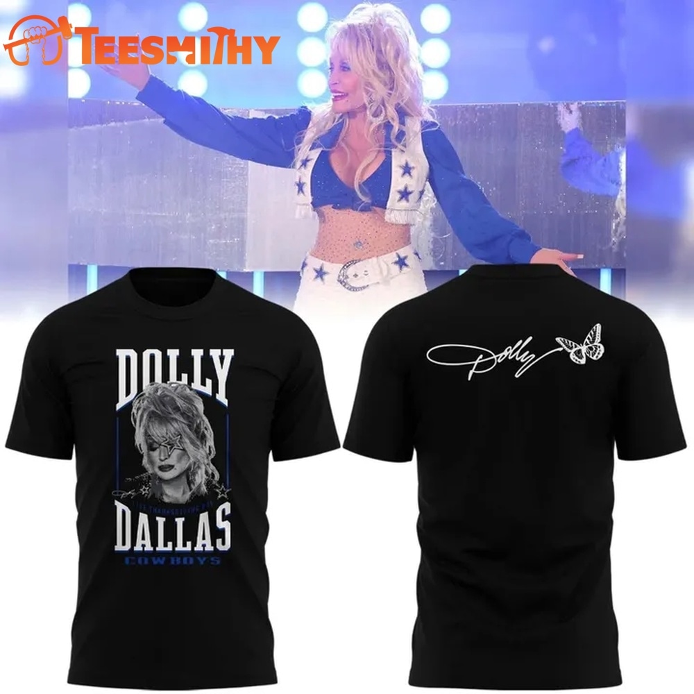 Dallas Cowboys Dolly Parton Signature Black T Shirt