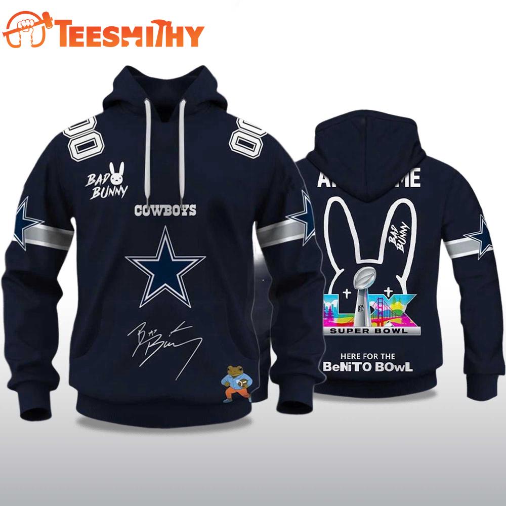 Dallas Cowboys Football Bad Bunny Super Bowl LX 2026 Hoodie Shirt