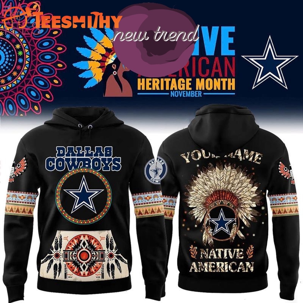 Dallas Cowboys Native American Heritage Month Custom Name Hoodie