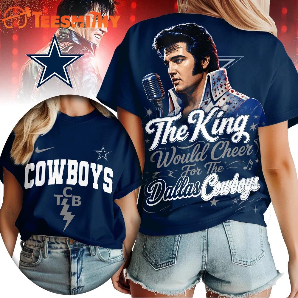 Dallas Cowboys NFL Elvis Presley The King All Over Print Shirt