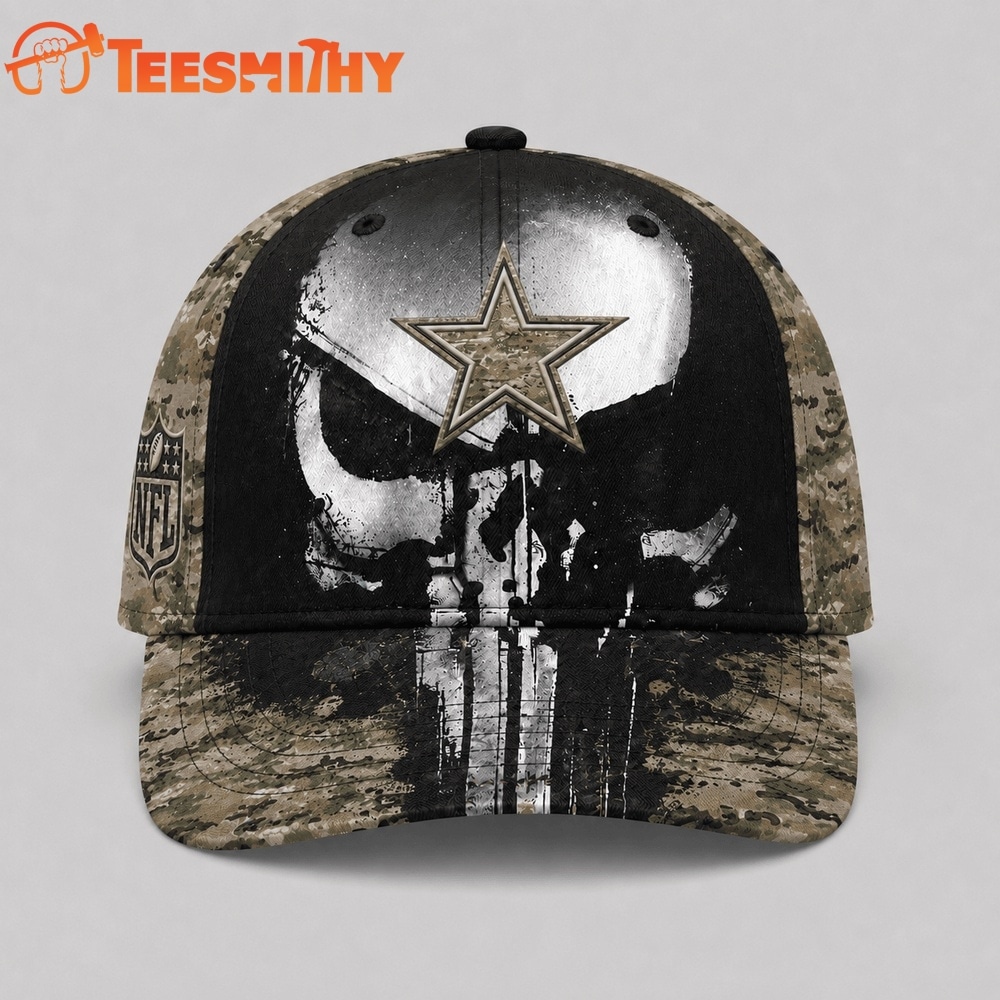 Dallas Cowboys NFL Halloween Military Skull Camo Classic Cap