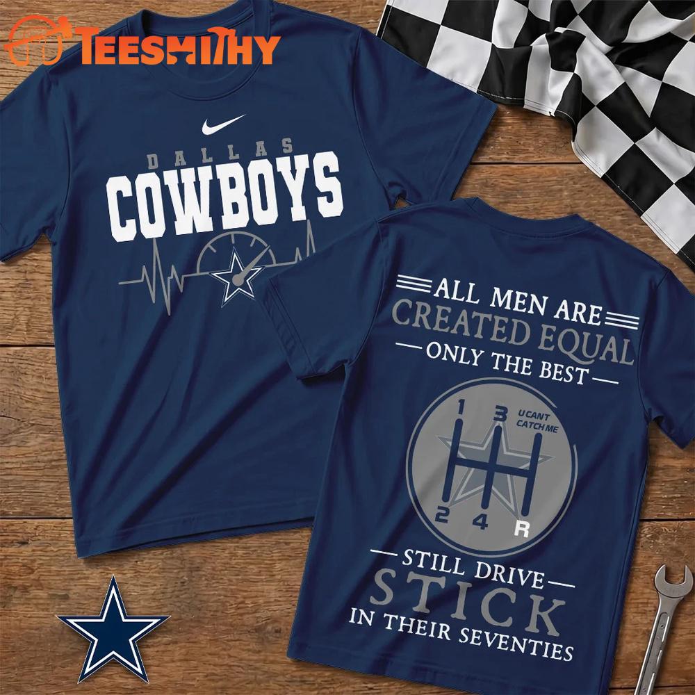 Dallas Cowboys NFL Highspeed Heartbeat All Over Printed T Shirt