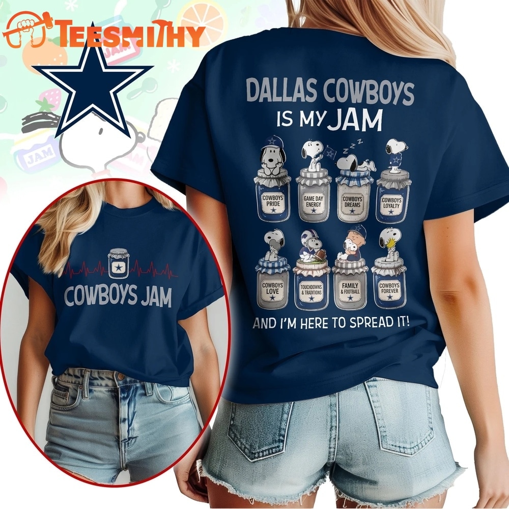 Dallas Cowboys NFL Jam Snoopy Peanuts Football Fan 3D Shirt
