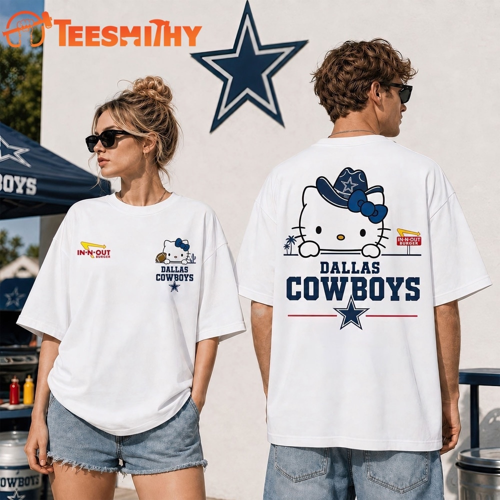 Dallas Cowboys NFL Kitty Burger Game Day Unisex 3D Shirt