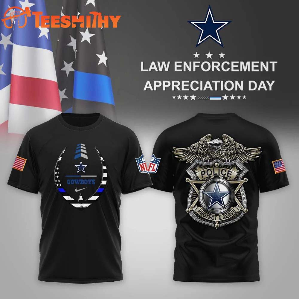Dallas Cowboys NFL Law Enforcement Appreciation Day Black T Shirt