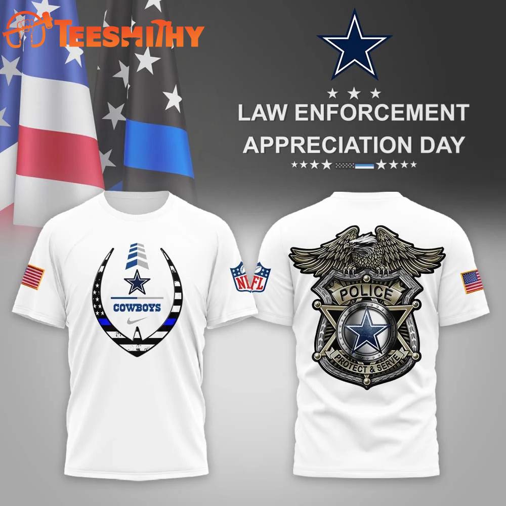Dallas Cowboys NFL Law Enforcement Appreciation Day White T Shirt