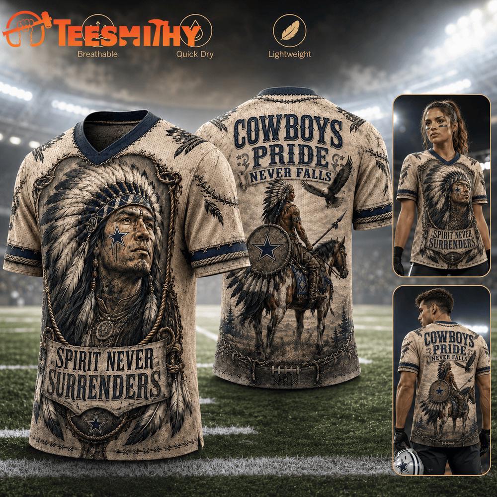 Dallas Cowboys NFL Native American Warrior Vintage Game Day Football Jersey