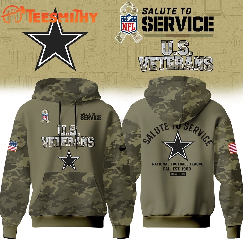 Dallas Cowboys NFL US Veterans Salute To Service 2026 Hoodie Shirt