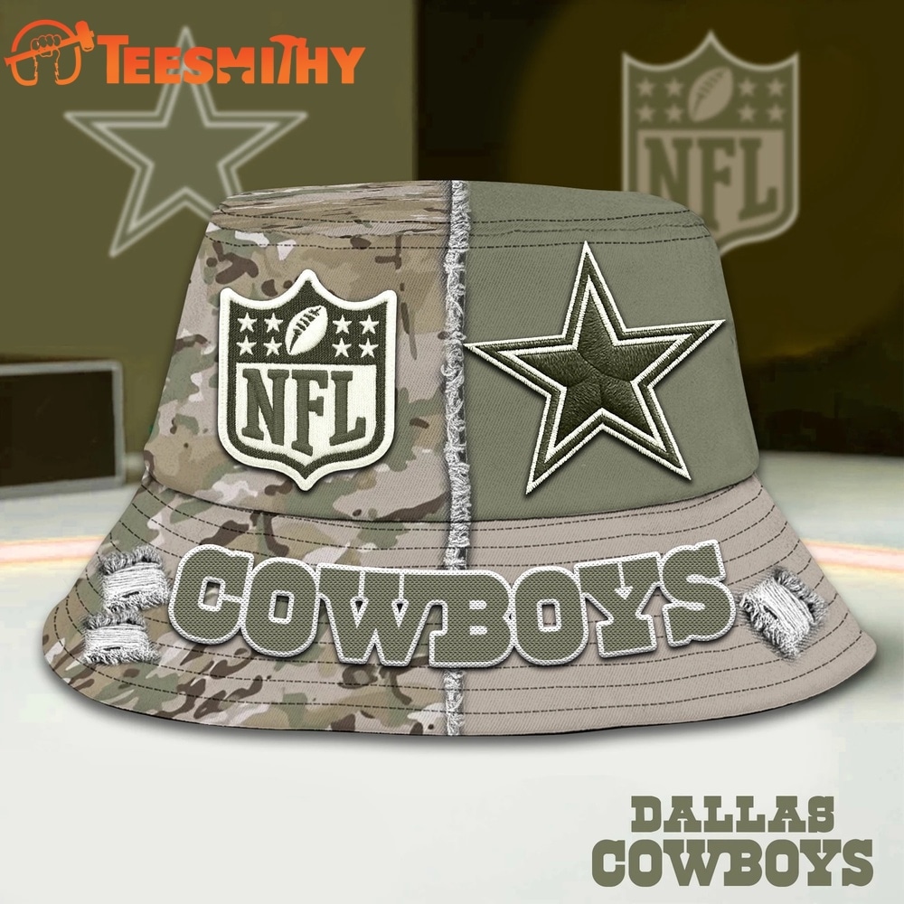 Dallas Cowboys NFL Veterans US Army Bucket Hat