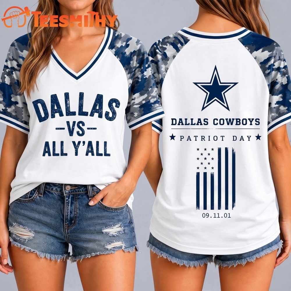 Dallas Cowboys NFL vs All Y' All United We Stand V Neck T Shirt