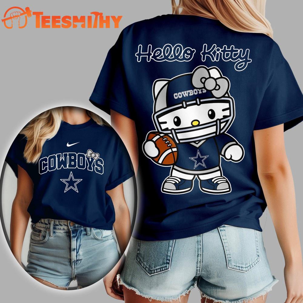 Dallas Cowboys NFL x Hello Kitty All Over Print Shirt Dallas Cowboys NFL x Hello Kitty All Over Print Shirt