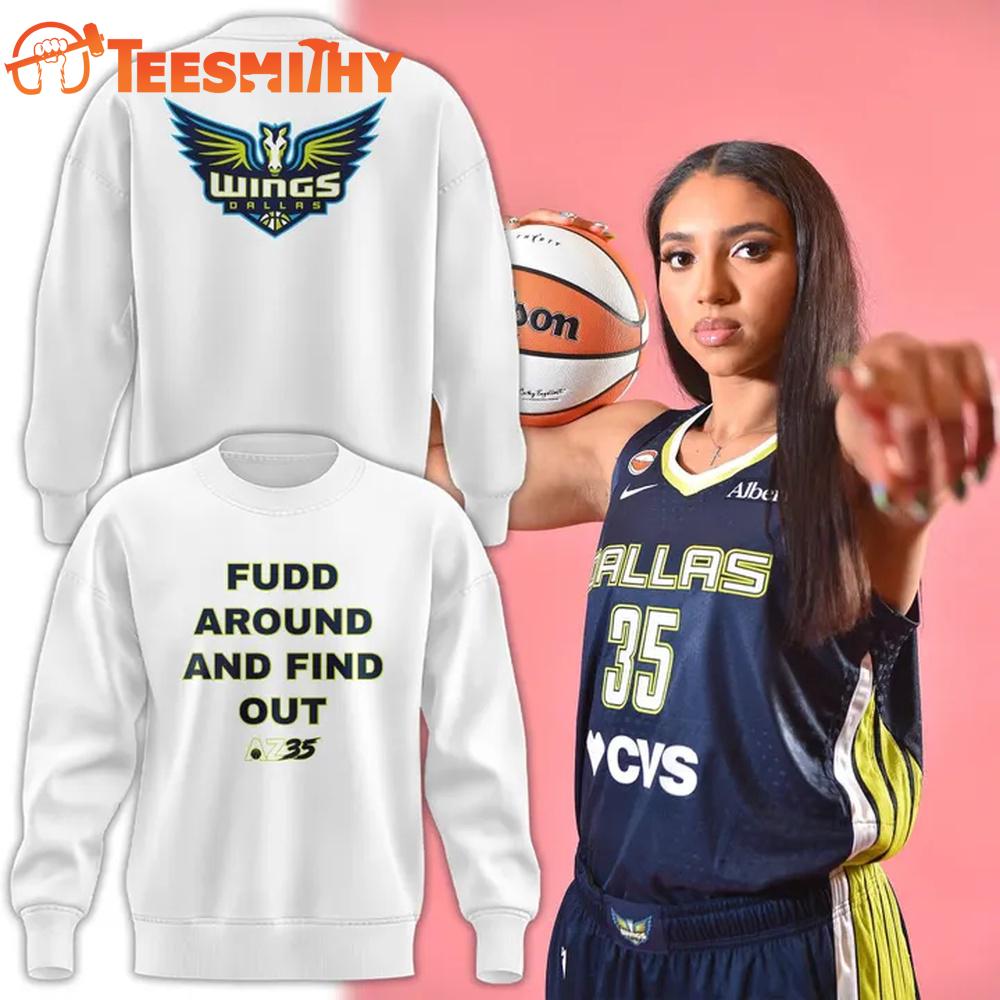 Dallas Wings Azzi Fudd 2026 Limited Edition White Sweatshirt