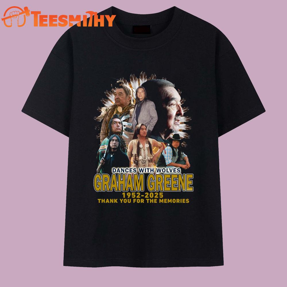 Dances With Woles Graham Greene 1952-2025 Thank You For The Memories T Shirt Dances With Woles Graham Greene 1952-2025 Thank You For The Memories T Shirt