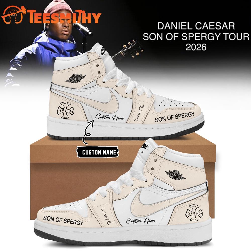 Daniel Caesar’s Son of Spergy Tour Signed 2026 Air Jordan 1 Hightop Shoes